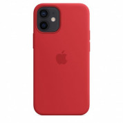 Apple iPhone Silicone Case with MagSafe - оригинален силиконов кейс за iPhone 12 mini с MagSafe (червен)