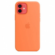 Apple iPhone Silicone Case with MagSafe - оригинален силиконов кейс за iPhone 12, iPhone 12 Pro с MagSafe (оранжев) 6