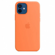 Apple iPhone Silicone Case with MagSafe - оригинален силиконов кейс за iPhone 12, iPhone 12 Pro с MagSafe (оранжев) 8
