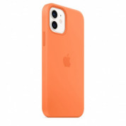 Apple iPhone Silicone Case with MagSafe - оригинален силиконов кейс за iPhone 12, iPhone 12 Pro с MagSafe (оранжев) 5