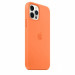 Apple iPhone Silicone Case with MagSafe - оригинален силиконов кейс за iPhone 12, iPhone 12 Pro с MagSafe (оранжев) 3