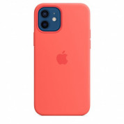 Apple iPhone Silicone Case with MagSafe - оригинален силиконов кейс за iPhone 12, iPhone 12 Pro с MagSafe (розов) 9