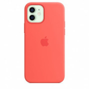 Apple iPhone Silicone Case with MagSafe - оригинален силиконов кейс за iPhone 12, iPhone 12 Pro с MagSafe (розов) 8