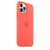 Apple iPhone Silicone Case with MagSafe - оригинален силиконов кейс за iPhone 12, iPhone 12 Pro с MagSafe (розов) 3