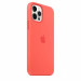 Apple iPhone Silicone Case with MagSafe - оригинален силиконов кейс за iPhone 12, iPhone 12 Pro с MagSafe (розов) 4