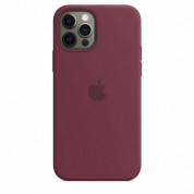 Apple iPhone Silicone Case with MagSafe - оригинален силиконов кейс за iPhone 12, iPhone 12 Pro с MagSafe (лилав) 1