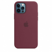 Apple iPhone Silicone Case with MagSafe - оригинален силиконов кейс за iPhone 12, iPhone 12 Pro с MagSafe (лилав) 2
