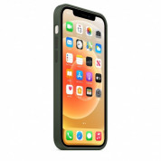 Apple iPhone Silicone Case with MagSafe - оригинален силиконов кейс за iPhone 12, iPhone 12 Pro с MagSafe (тъмнозелен) 4