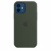 Apple iPhone Silicone Case with MagSafe - оригинален силиконов кейс за iPhone 12, iPhone 12 Pro с MagSafe (тъмнозелен) 10