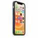 Apple iPhone Silicone Case with MagSafe - оригинален силиконов кейс за iPhone 12, iPhone 12 Pro с MagSafe (тъмносин) 5