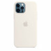 Apple iPhone Silicone Case with MagSafe - оригинален силиконов кейс за iPhone 12, iPhone 12 Pro с MagSafe (бял) 3