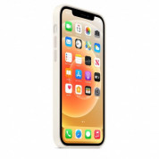 Apple iPhone Silicone Case with MagSafe - оригинален силиконов кейс за iPhone 12, iPhone 12 Pro с MagSafe (бял) 4