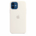 Apple iPhone Silicone Case with MagSafe - оригинален силиконов кейс за iPhone 12, iPhone 12 Pro с MagSafe (бял) 10