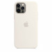 Apple iPhone Silicone Case with MagSafe - оригинален силиконов кейс за iPhone 12, iPhone 12 Pro с MagSafe (бял) 2