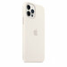 Apple iPhone Silicone Case with MagSafe - оригинален силиконов кейс за iPhone 12, iPhone 12 Pro с MagSafe (бял) 4