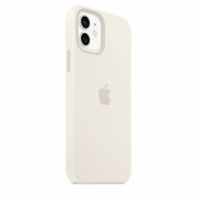 Apple iPhone Silicone Case with MagSafe - оригинален силиконов кейс за iPhone 12, iPhone 12 Pro с MagSafe (бял) 5