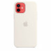 Apple iPhone Silicone Case with MagSafe - оригинален силиконов кейс за iPhone 12, iPhone 12 Pro с MagSafe (бял) 8