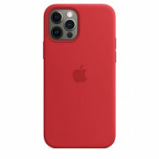 Apple iPhone Silicone Case with MagSafe - оригинален силиконов кейс за iPhone 12, iPhone 12 Pro с MagSafe (червен) 1