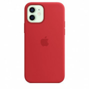 Apple iPhone Silicone Case with MagSafe - оригинален силиконов кейс за iPhone 12, iPhone 12 Pro с MagSafe (червен) 8