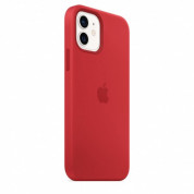 Apple iPhone Silicone Case with MagSafe - оригинален силиконов кейс за iPhone 12, iPhone 12 Pro с MagSafe (червен) 5