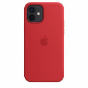 Apple iPhone Silicone Case with MagSafe - оригинален силиконов кейс за iPhone 12, iPhone 12 Pro с MagSafe (червен) 6
