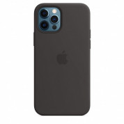 Apple iPhone Silicone Case with MagSafe - оригинален силиконов кейс за iPhone 12, iPhone 12 Pro с MagSafe (черен) 2