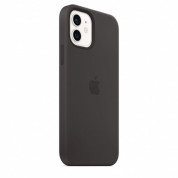 Apple iPhone Silicone Case with MagSafe - оригинален силиконов кейс за iPhone 12, iPhone 12 Pro с MagSafe (черен) 5