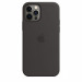 Apple iPhone Silicone Case with MagSafe - оригинален силиконов кейс за iPhone 12, iPhone 12 Pro с MagSafe (черен) 1