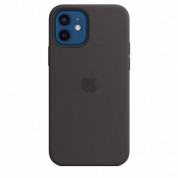 Apple iPhone Silicone Case with MagSafe - оригинален силиконов кейс за iPhone 12, iPhone 12 Pro с MagSafe (черен) 9