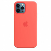 Apple iPhone Silicone Case with MagSafe - оригинален силиконов кейс за iPhone 12 Pro Max с MagSafe (розов) 3