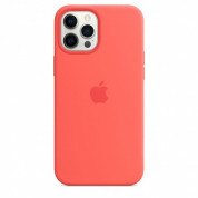 Apple iPhone Silicone Case with MagSafe - оригинален силиконов кейс за iPhone 12 Pro Max с MagSafe (розов)