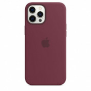 Apple iPhone 12 Pro Max Silicone Case with MagSafe - (plum) (Seasonal Fall 2020)