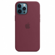 Apple iPhone 12 Pro Max Silicone Case with MagSafe - (plum) (Seasonal Fall 2020) 3