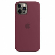 Apple iPhone 12 Pro Max Silicone Case with MagSafe - (plum) (Seasonal Fall 2020) 1