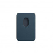 Apple iPhone Leather Wallet with MagSafe - оригинален кожен портфейл (джоб) за прикрепяне към iPhone с MagSafe (син) 1