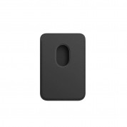 Apple iPhone Leather Wallet with MagSafe - оригинален кожен портфейл (джоб) за прикрепяне към iPhone с MagSafe (черен) 1
