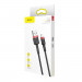 Baseus Cafule USB Lightning Cable (CALKLF-A19) - Lightning USB кабел за Apple устройства с Lightning порт (50 см) (черен-червен) 9