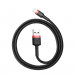 Baseus Cafule USB Lightning Cable (CALKLF-A19) - Lightning USB кабел за Apple устройства с Lightning порт (50 см) (черен-червен) 6