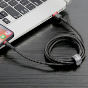 Baseus Cafule USB Lightning Cable (CALKLF-A19) - Lightning USB кабел за Apple устройства с Lightning порт (50 см) (черен-червен) 3