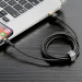Baseus Cafule USB Lightning Cable (CALKLF-AV1) - Lightning USB кабел за Apple устройства с Lightning порт (50 см) (черен-златист) 6