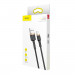 Baseus Cafule USB Lightning Cable (CALKLF-AV1) - Lightning USB кабел за Apple устройства с Lightning порт (50 см) (черен-златист) 9