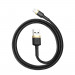 Baseus Cafule USB Lightning Cable (CALKLF-AV1) - Lightning USB кабел за Apple устройства с Lightning порт (50 см) (черен-златист) 5