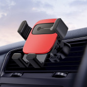Baseus Cube Gravity Car Vent Mount (SUYL-FK09) - поставка за радиатора на кола за смартфони с дисплеи до 6.6 инча (червена) 2