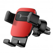Baseus Cube Gravity Car Vent Mount (SUYL-FK09) - поставка за радиатора на кола за смартфони с дисплеи до 6.6 инча (червена) 1