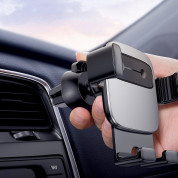 Baseus Cube Gravity Car Vent Mount (SUYL-FK0S) - поставка за радиатора на кола за смартфони с дисплеи до 6.6 инча (сребриста) 13