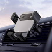 Baseus Cube Gravity Car Vent Mount (SUYL-FK0S) - поставка за радиатора на кола за смартфони с дисплеи до 6.6 инча (сребриста) 5