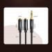 Ugreen Audio Splitter Cable - аудио разклонител (сплитер) за мобилни устройства с 3.5 мм стерео-жак (20 см) (черен) 3