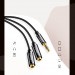 Ugreen Audio Splitter Cable - аудио разклонител (сплитер) за мобилни устройства с 3.5 мм стерео-жак (20 см) (черен) 2