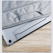 Baseus Papery Self-Adhesive Aluminum Laptop Stand - сгъваема, залепяща се към вашия компютър поставка за MacBook и лаптопи (тъмносив) 10