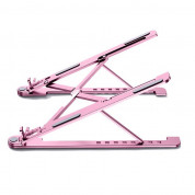 Portable Folding Aluminum Laptop Stand L for laptops from 14 to 17.3 inches (pink)